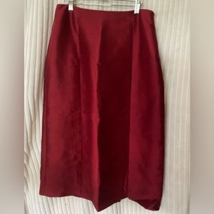 Ann Taylor NWT Silk Red Skirt